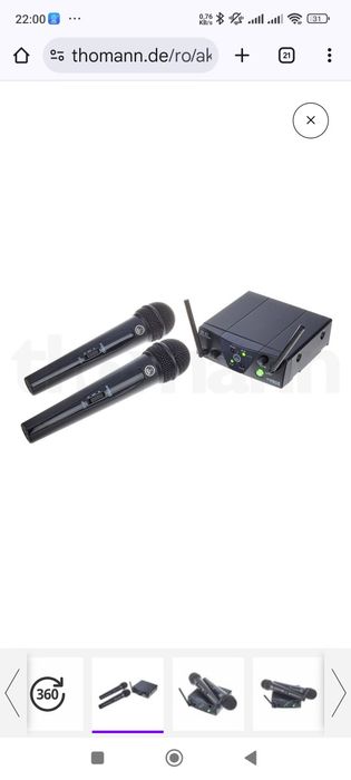 Akg wms 40 mini dual microfoane wireless  noi