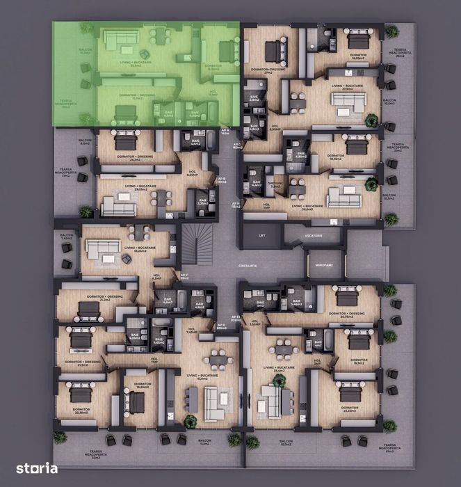 Gata de mutare| 3 Camere Residence5, cu terasă |Lângă pădure - Pipera