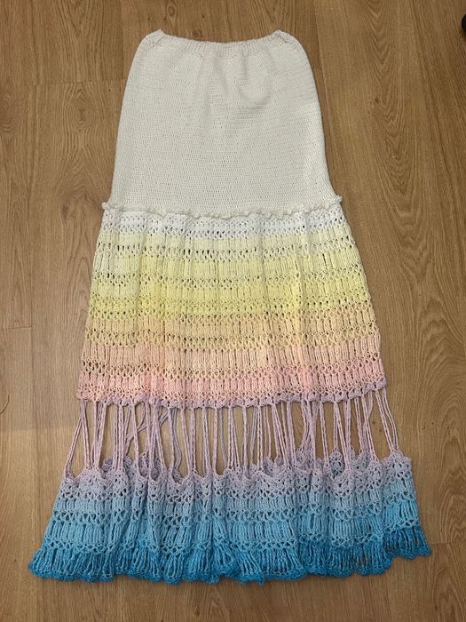 Fustă croșetată manual, 100% bumbac