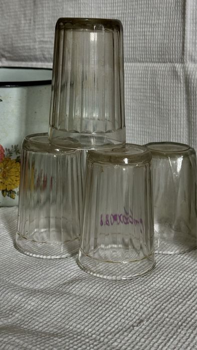 Советская посуда граненные стаканы, чайник, кострюля