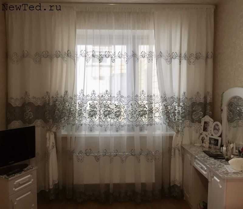 Комплект 2 шторы и тюль