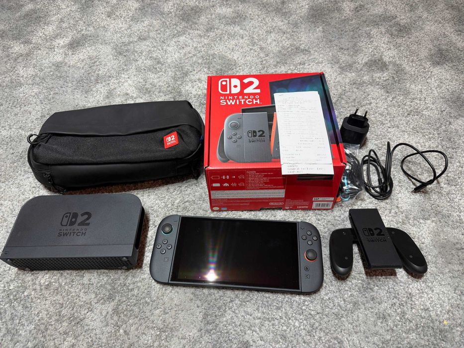 Pachet Nintendo Switch 2 - Stare impecabilă, Garanție, Jocuri și Husă
