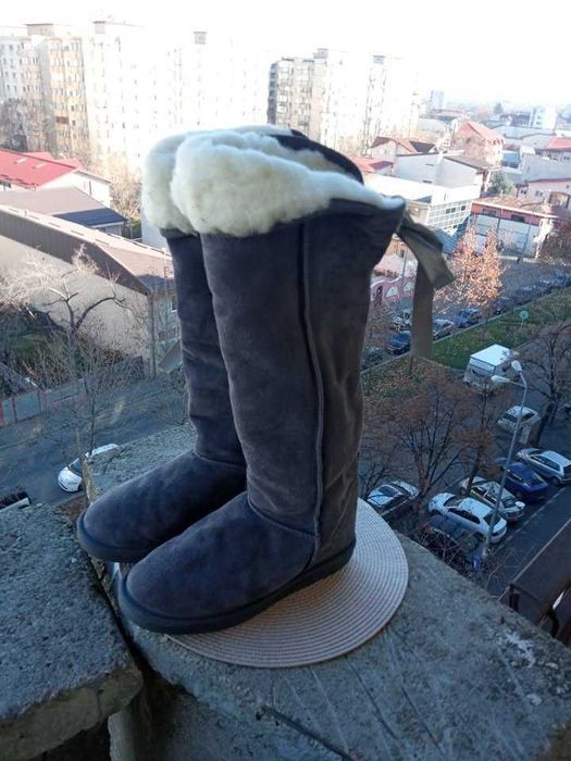 Cizme piele imblanite Emu Wool, marimea 38-39, UK 5 (25 cm)