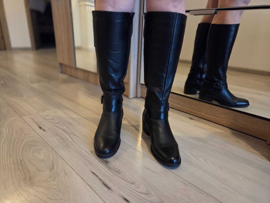 Cizme piele naturala marimea 39 negre – 5th Avenue