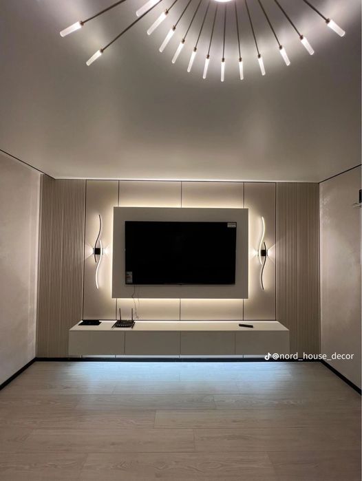 Монтаж бамбуковых  панелей