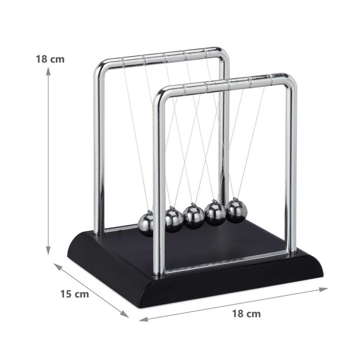 Pendulul lui Newton design clasic cu 5 bile 18 x 18 x 15 cm
