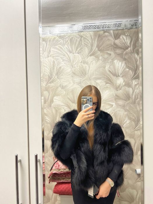 Меховая накидка,со стразами этикеткой