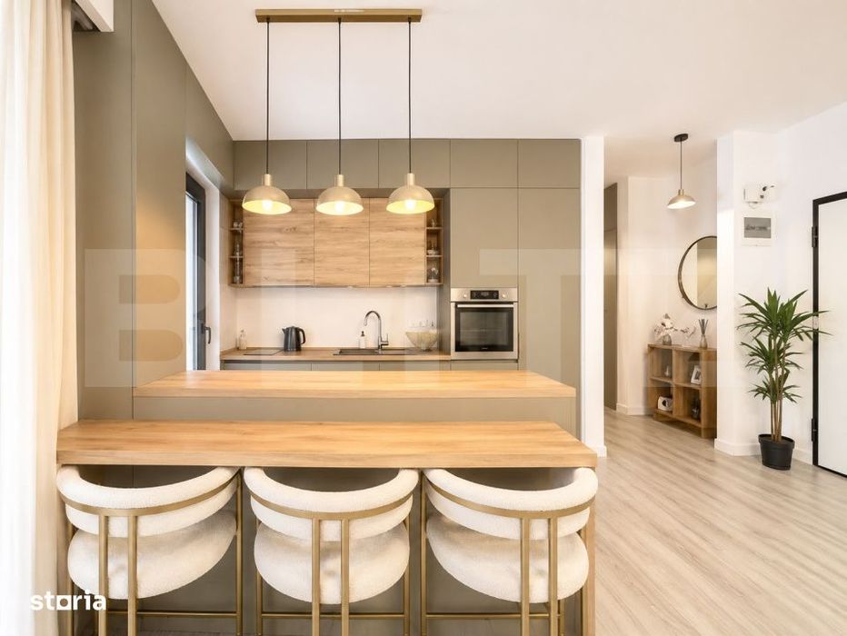 Apartament 2 camere, 54 mp, complet mobilat utilat, parcare inclusa, z — fotografia 3