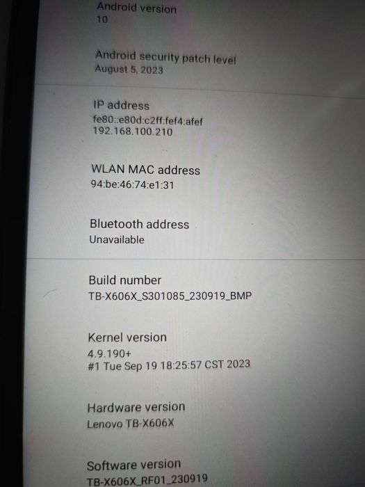 Таблет Lenovo Tab M10 Plus TB-X606X, 64GB, 4GB RAM, 10.3" Iron Grey