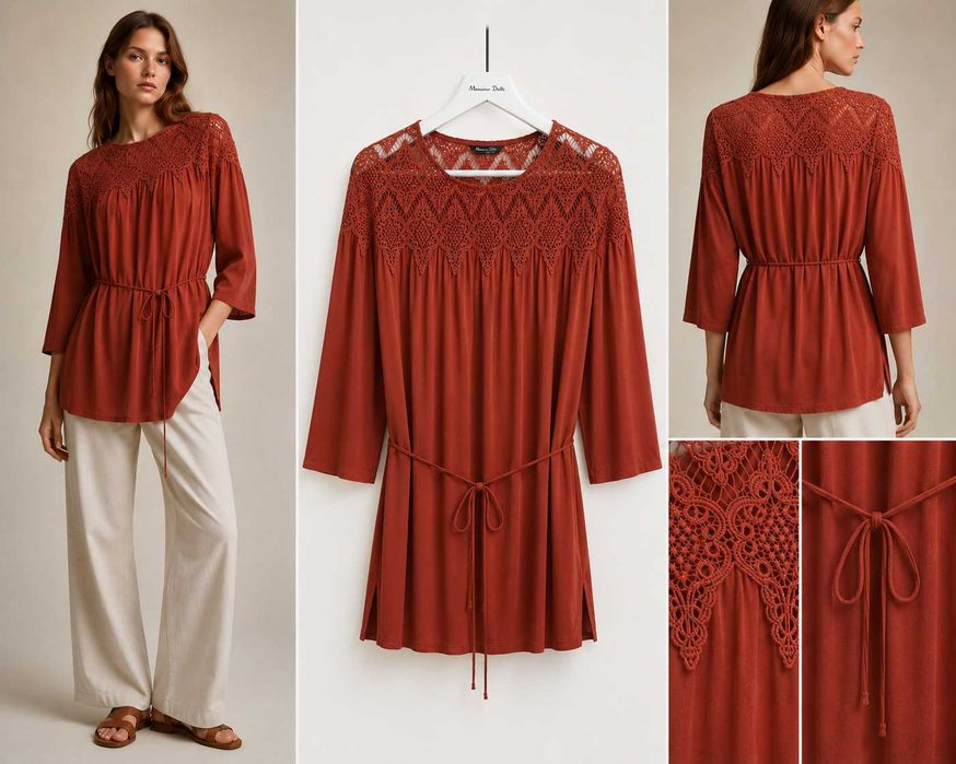 Massimo Dutti копринена туника нова