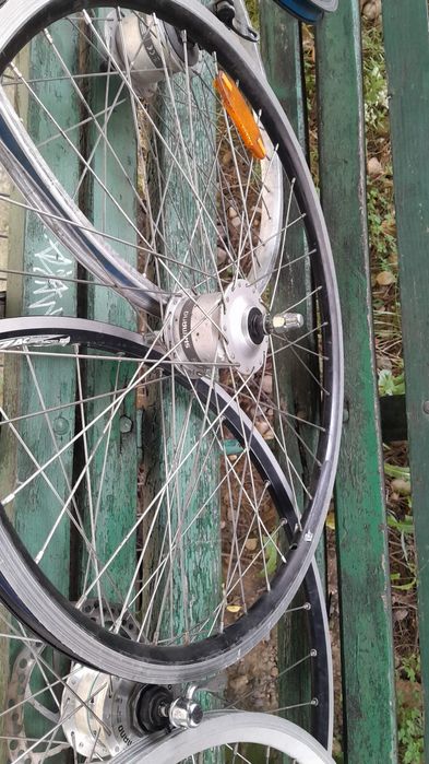 Set roti bicicleta cu dinam incorporat 24,26,28 inchi, qr, disc frana