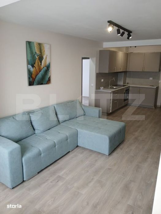 Apartament 2 camere open space, utilat si mobilat modern