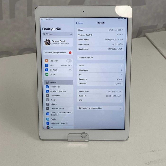 (AG13) Tableta apple gen 7 (b33832) Garantie 2 ani!