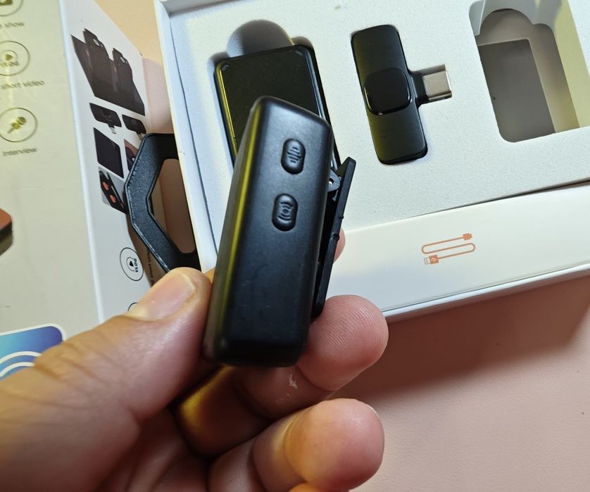 Set 2 microfoane wireless Gimpro, noise canceling, USB-C, impecabile