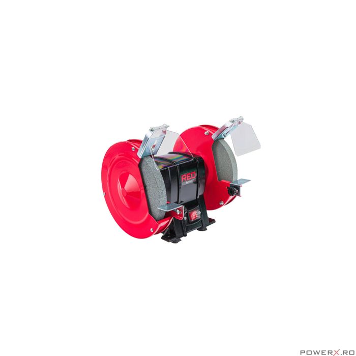 Polizor de banc cu 2 pietre, 200 mm, 1700W, 2950 rpm, Red Technic