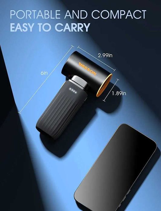 Чисто нов Метален Турбо Джет Фен VASSON 260 000 RPM, Безчетков ...