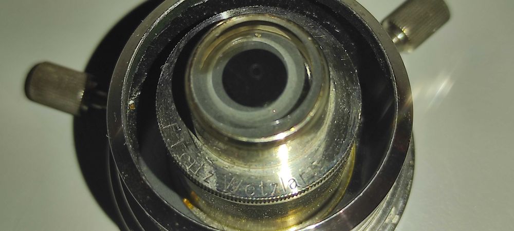 Lentilă condensatoare antică pentru microscop W.H. SEIBERT & WETZLAR, - 150 RON