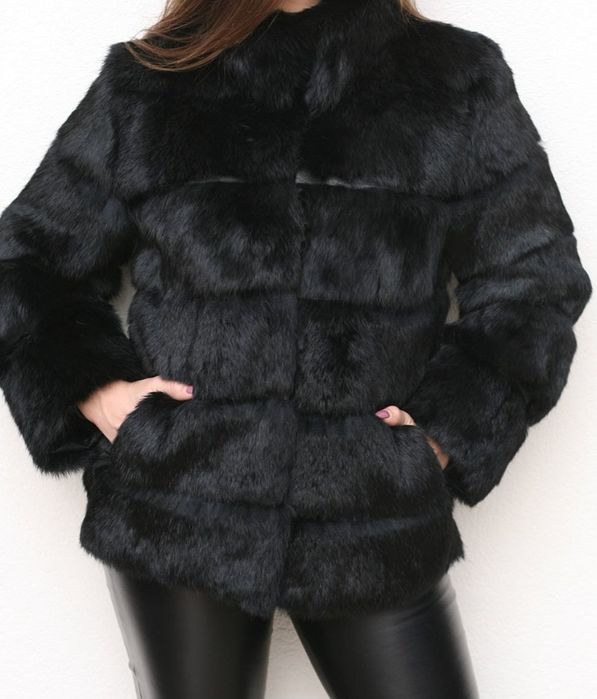 Женская шуба из кролика