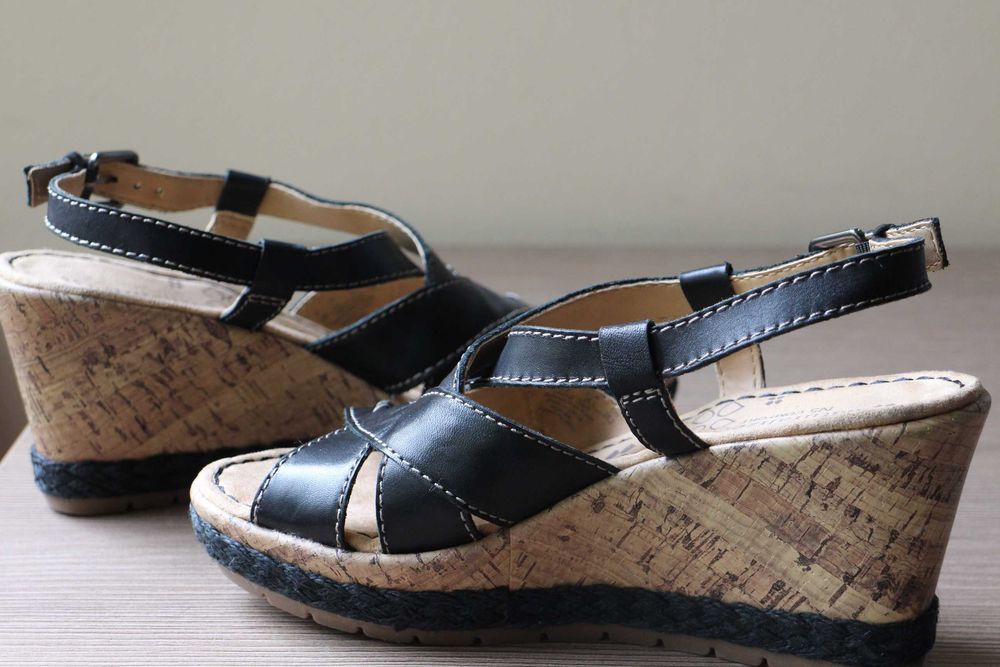 Sandale noi, piele naturala, Naturalizer (gen Musette)