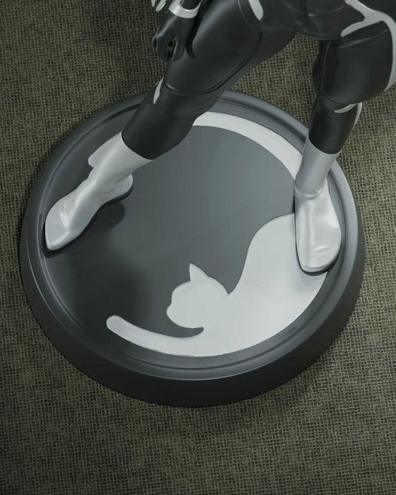 Figurina 3D din Rășină - Black Cat - Detalii Excepționale