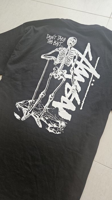 Tricou Stussy Negru Skeleton