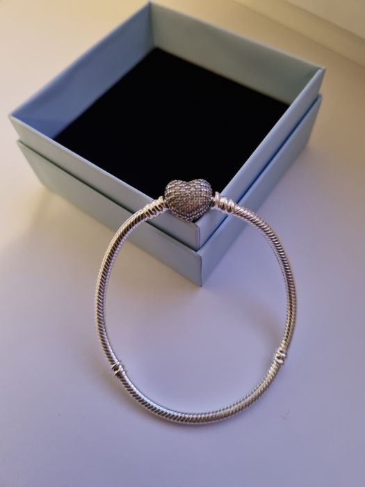 Bratara inimioara din argint cu stanta S925 ALE