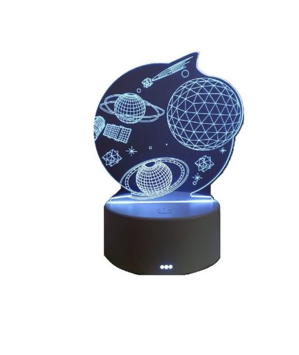 Lampa de veghe 3D cu planete si stele