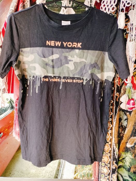 Tricou copii Chapter Young – Negru cu imprimeu militar „New York mărimea 146/152 (10-12 ani)