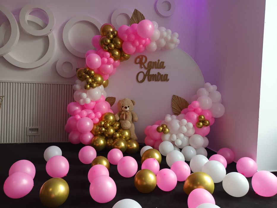 Aranjamente baloane botez Arcada baloane Decor Photocorner aniversare