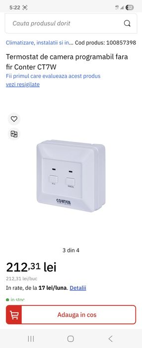 Termostat de camera wireless