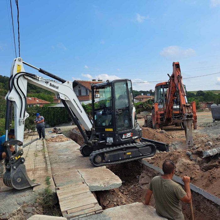 Услуга, услуги с мини багер и самосвал