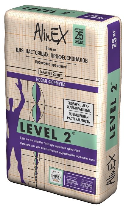Наливной пол AlinEX Level 2 (25 кг)
