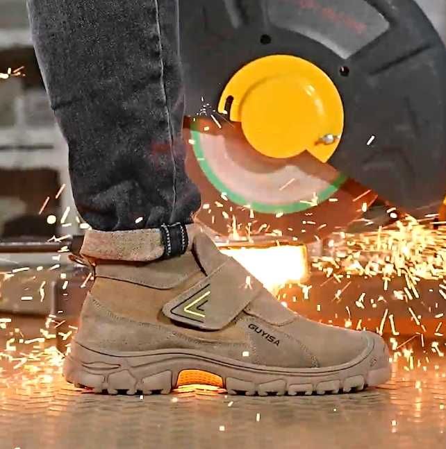 Защитные рабочие ботинки | спецобувь | металлический носок | новая