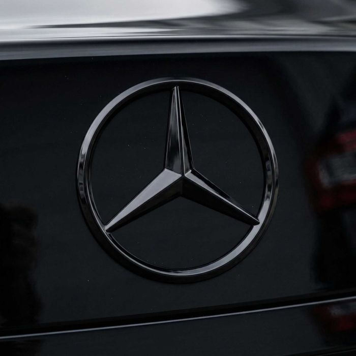 Emblemă Portbagaj Mercedes-Benz Negru Lucios A-Class C-Class E-Class CLA CLS GLA GLC GLE S-Class