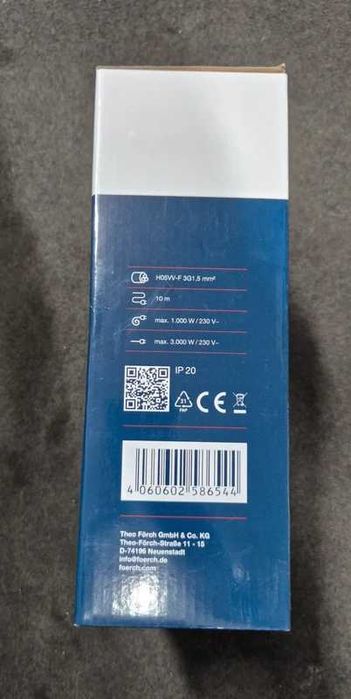 Tambur de cablu electric 3x1.5 10 metri Förch