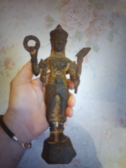 Statuieta veche din bronz VISHNU