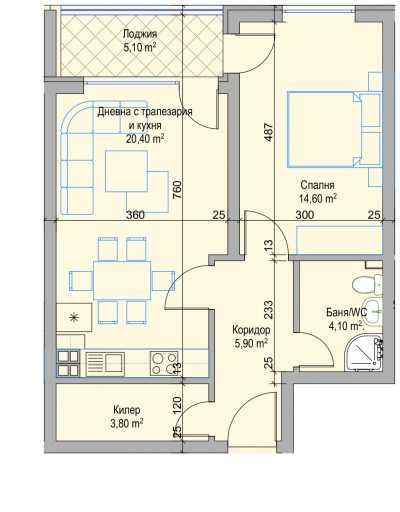 Продава се Двустаен апартамент в Пловдив, Христо Смирненски - 73 кв.м за 1200 €/кв.м - Снимка #12