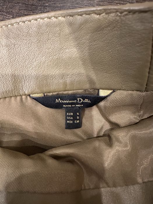 Юбка кожаная Massimo Dutti