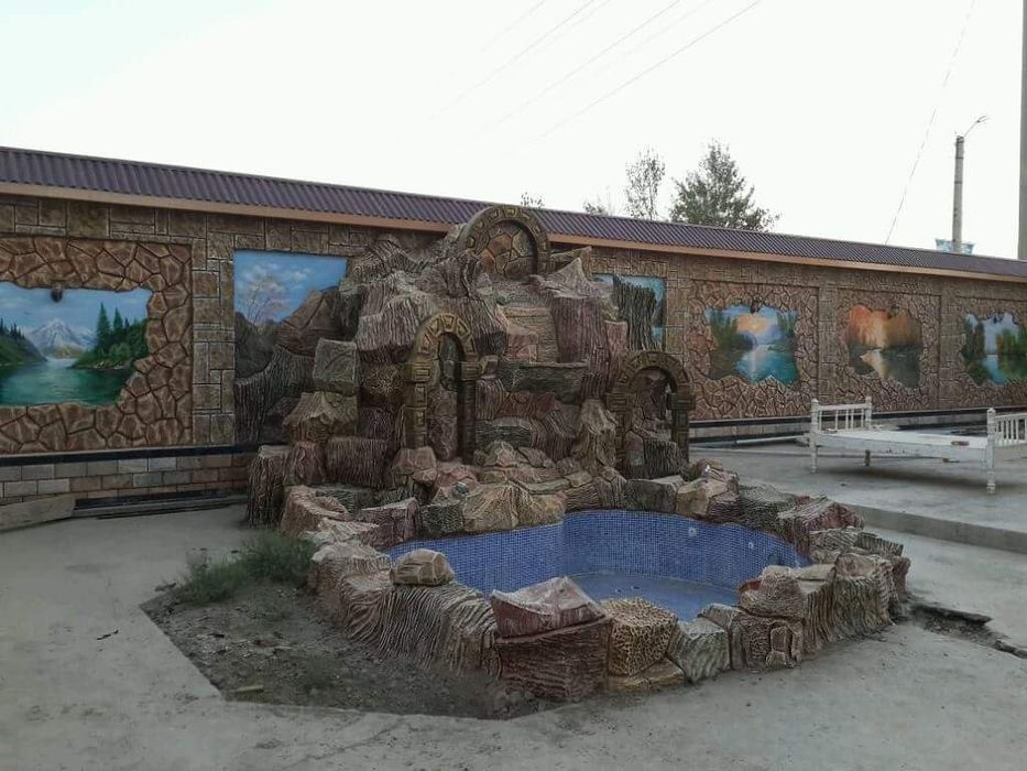 Водопад,шаршара,хай тек,пруды,арык,бассейн,фонтан,мостик,камень,тош