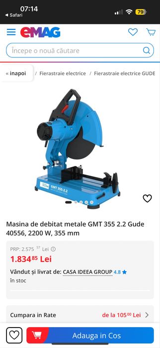 Masina de debitat metale