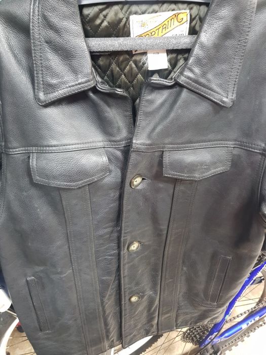 Мъжко палт чиста кожа