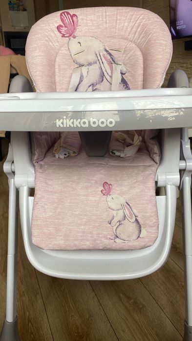 Детско столче за хранене KIKKA BOO Natural Sweet Pink Rabbit