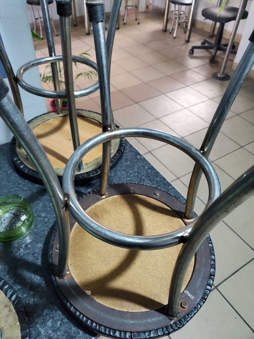 Masa si Scaune Pentru Bar, Set de 8, Scaun cu Picioare Inox