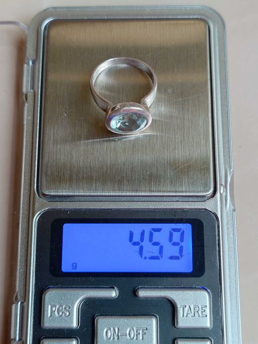 Inel din argint cu topaz natural – semnat JLR (Janice Lee Ripley ...