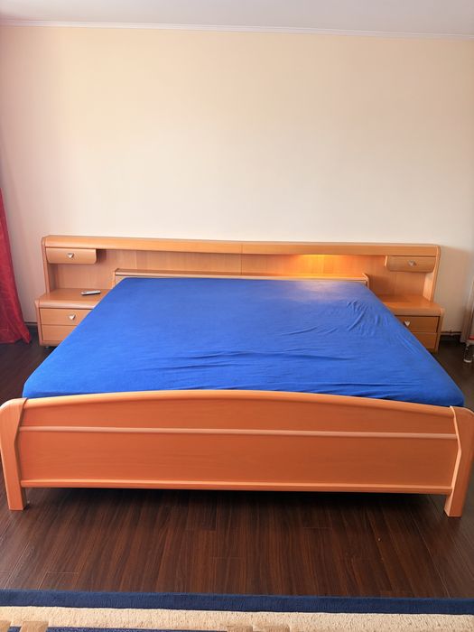 Pat bambus 200x200 cu tot cu saltea