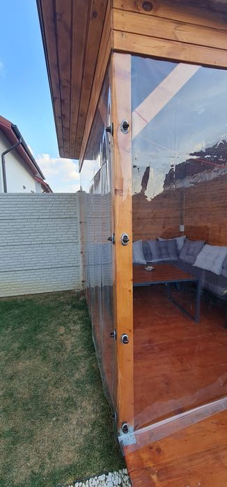 Folie transparenta Cristal terase, foișoare, balcoane. Repar folie