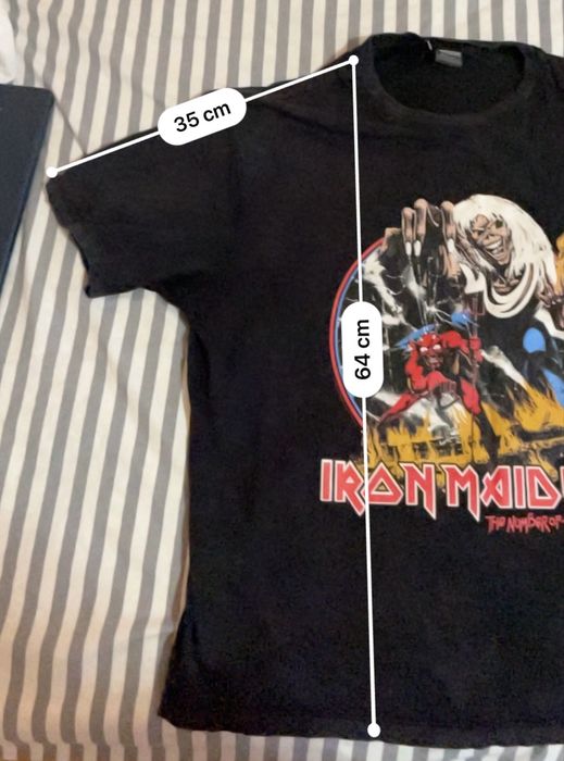 Тениска на Metallica и Iron Maiden, Oversized, Bershka