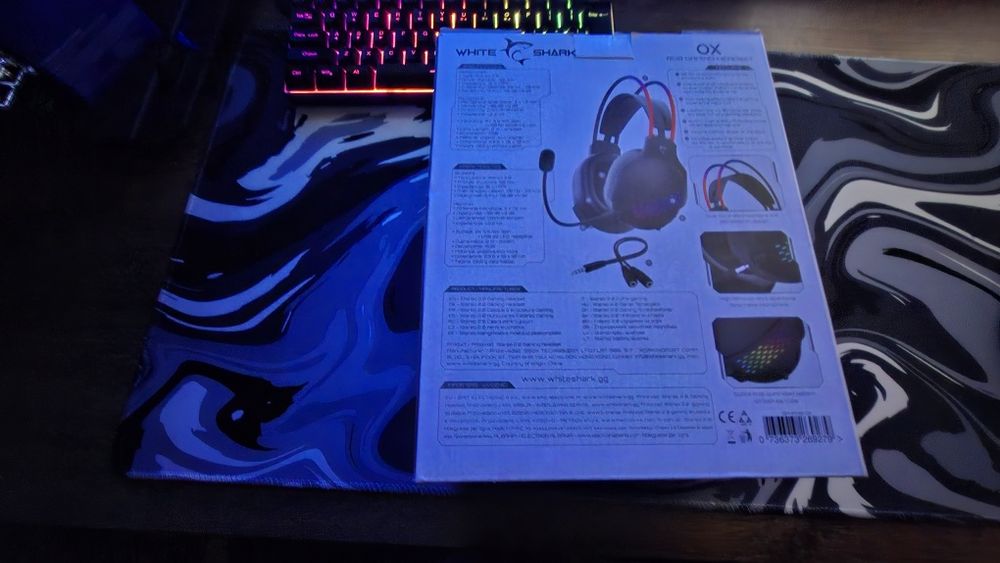 Casti Gaming White Shark