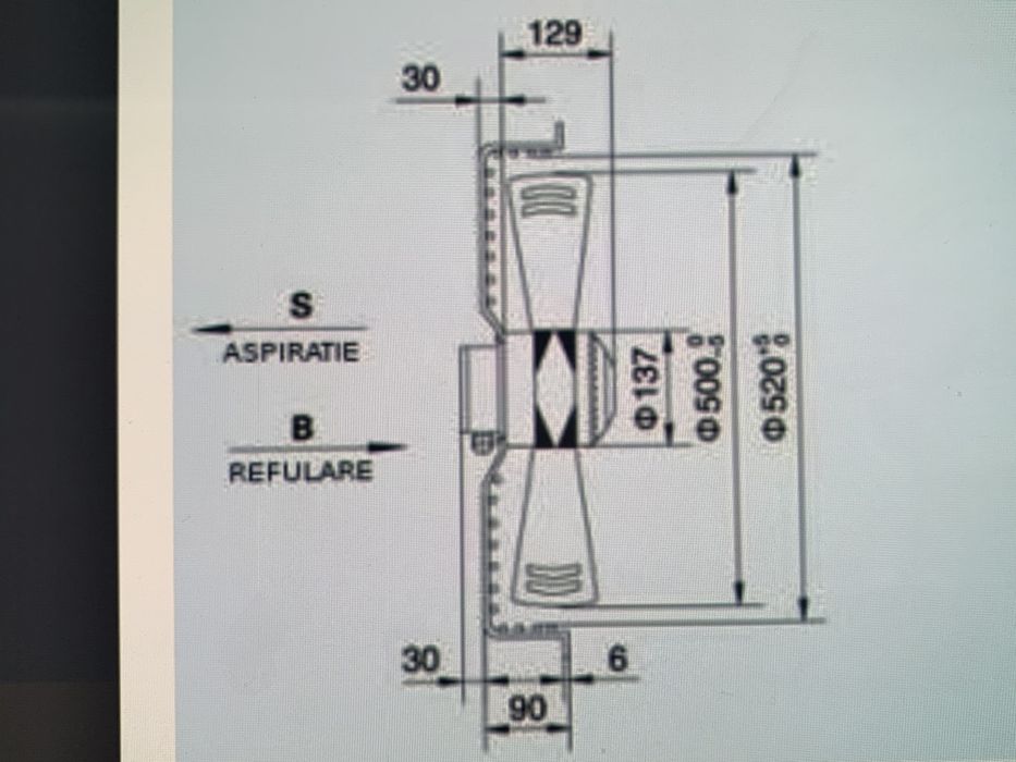 Ventilator vitrina frig 220v axial aspiratie refulare nou