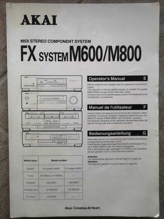 Sistem audio AKAI FX M600M800